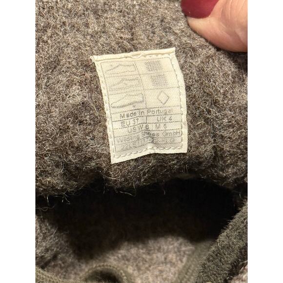 Wildling Marron Brun Mid Cut Minimalist Boot Virgin Wool Hemp Size Women’s 6 - Picture 4 of 5